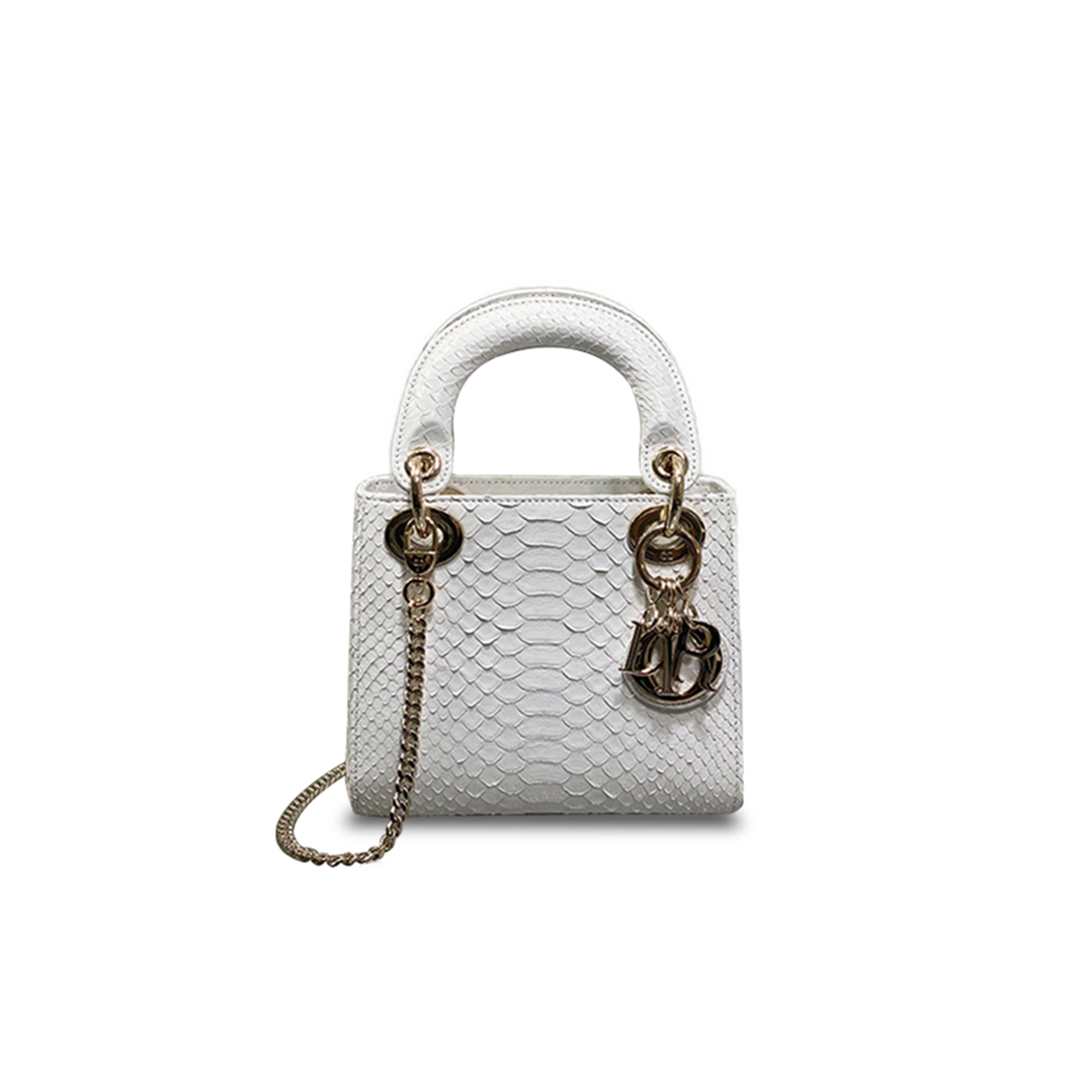 D*or snakeskin mini lady D*or bag  (17*15*7cm)
